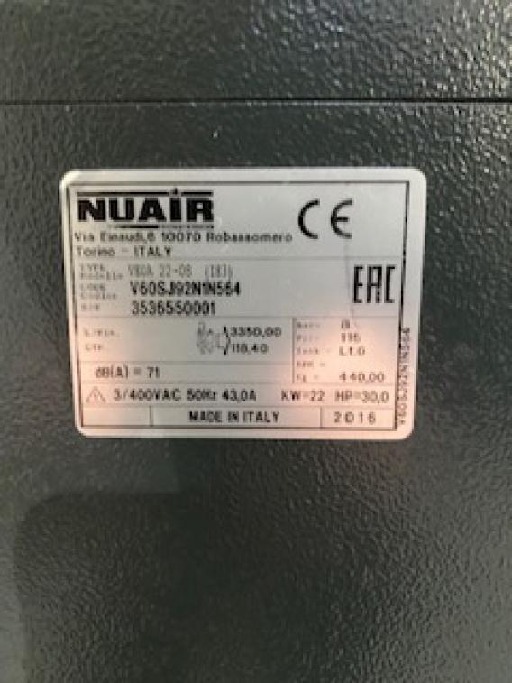 Compresseur  à vis - NUAIR VEGA 22-08 IE3